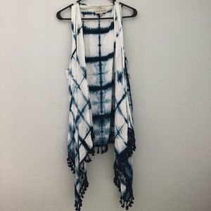 Knox Rose Tie-Dyed Vest with Tassels